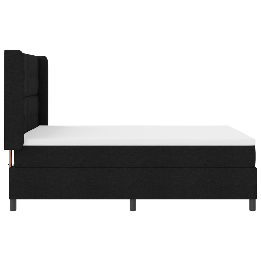 Boxspringbed met matras stof zwart 160x200 cm