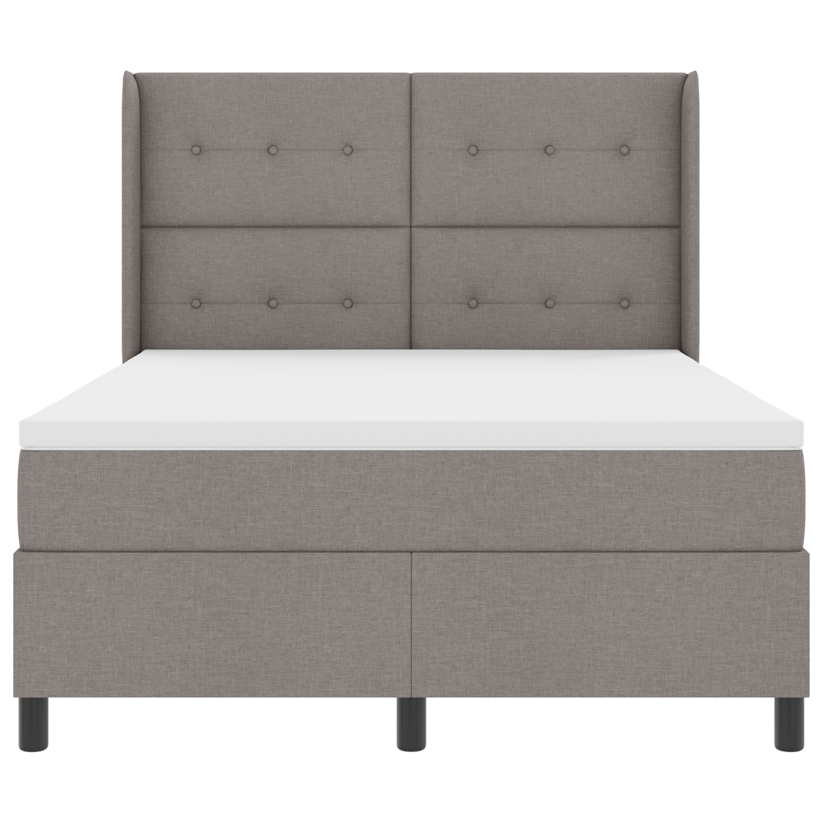 Boxspringbed met matras stof taupe 160x200 cm