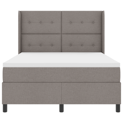 Boxspringbed met matras stof taupe 160x200 cm