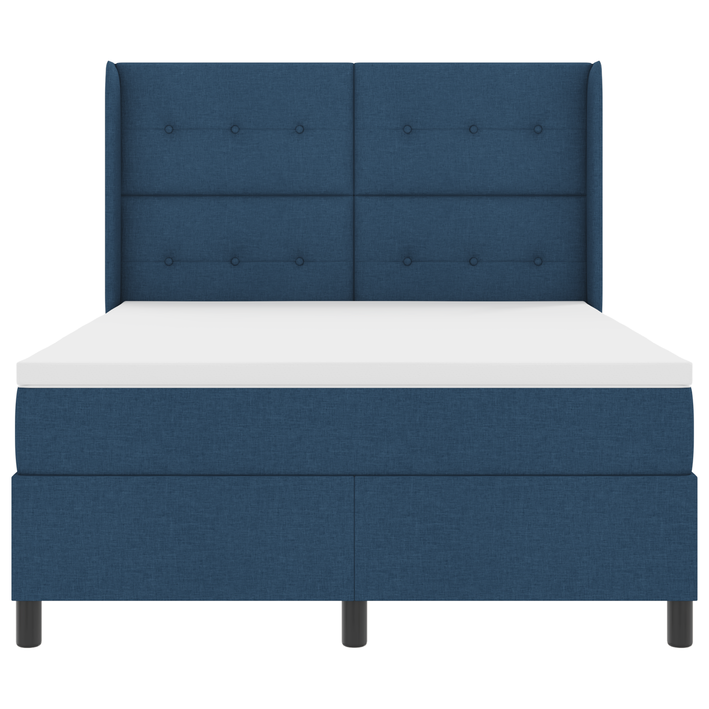 Boxspringbed met matras stof blauw 160x200 cm