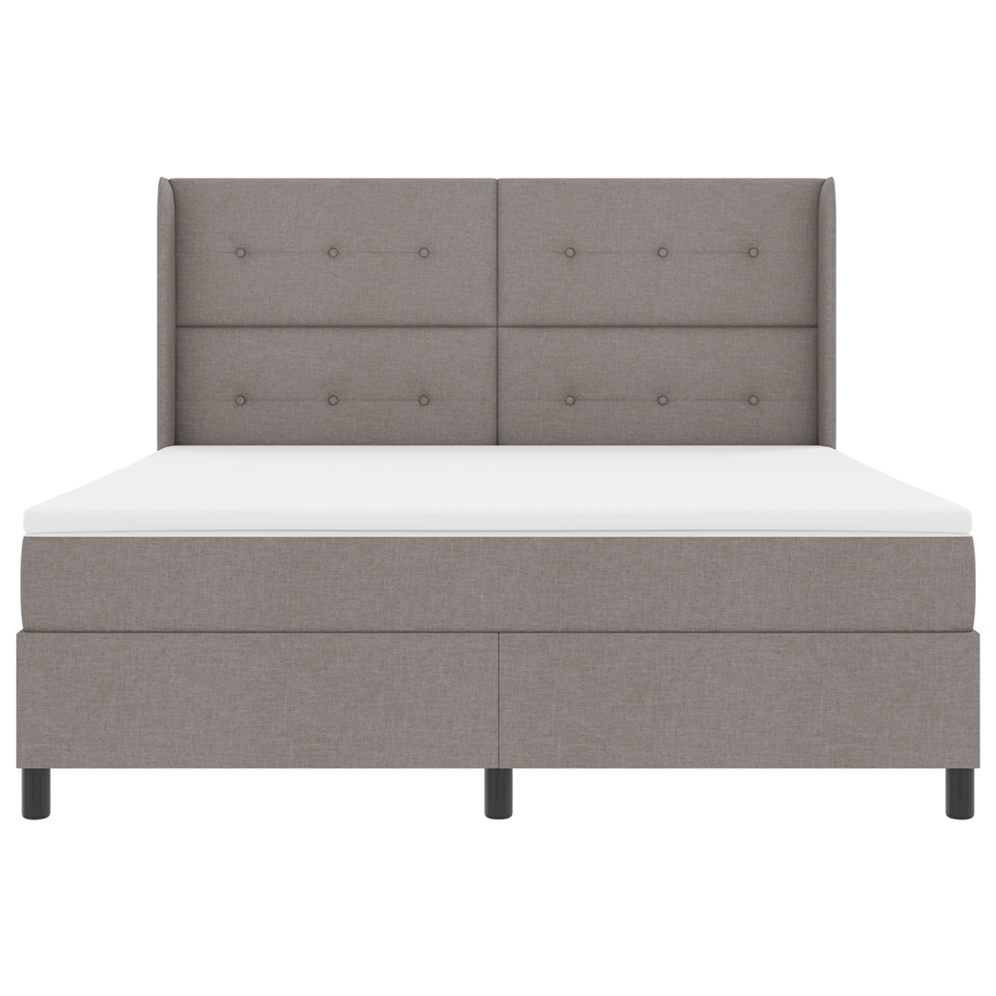 Boxspringbed met matras stof taupe 180x200 cm