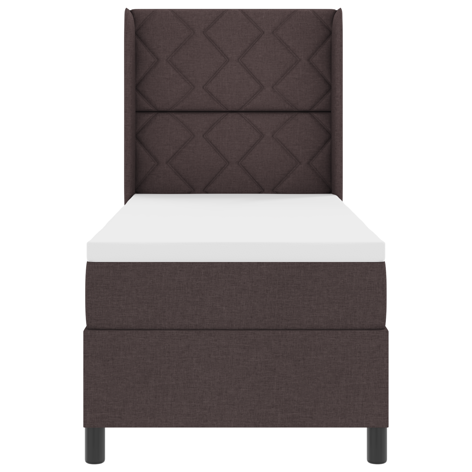 Boxspringbed met matras stof donkerbruin 80x200 cm