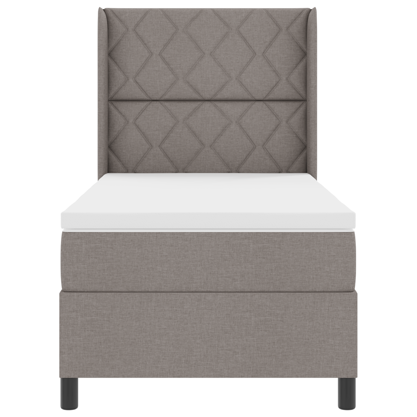 Boxspring Bed met Matras Taupe 90x200 cm Stof