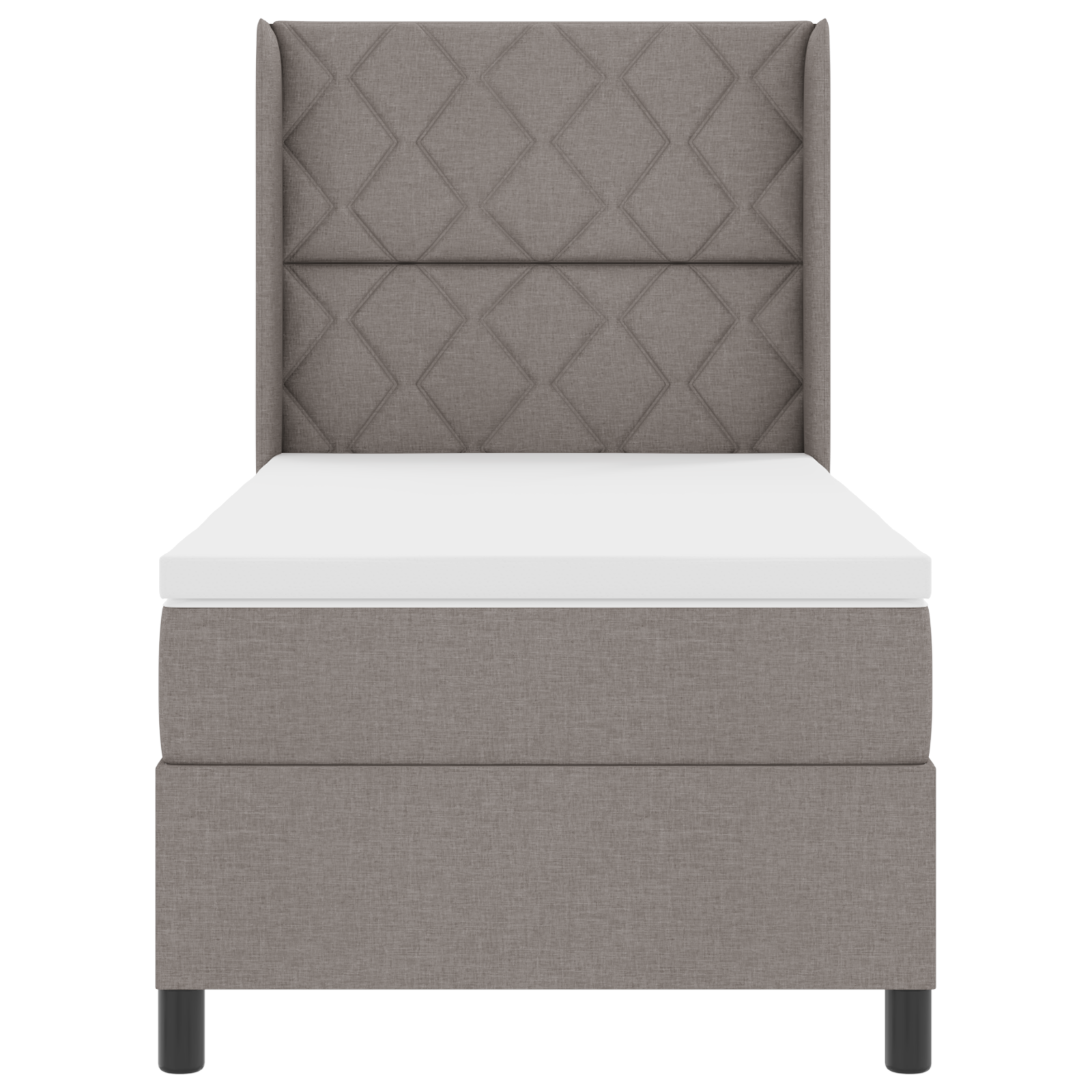 Boxspring Bed met Matras Taupe 90x200 cm Stof