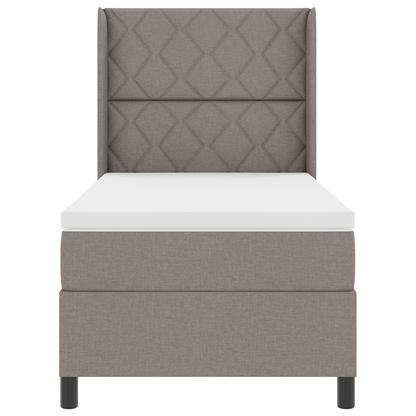 Boxspring Bed met Matras Taupe 90x200 cm Stof