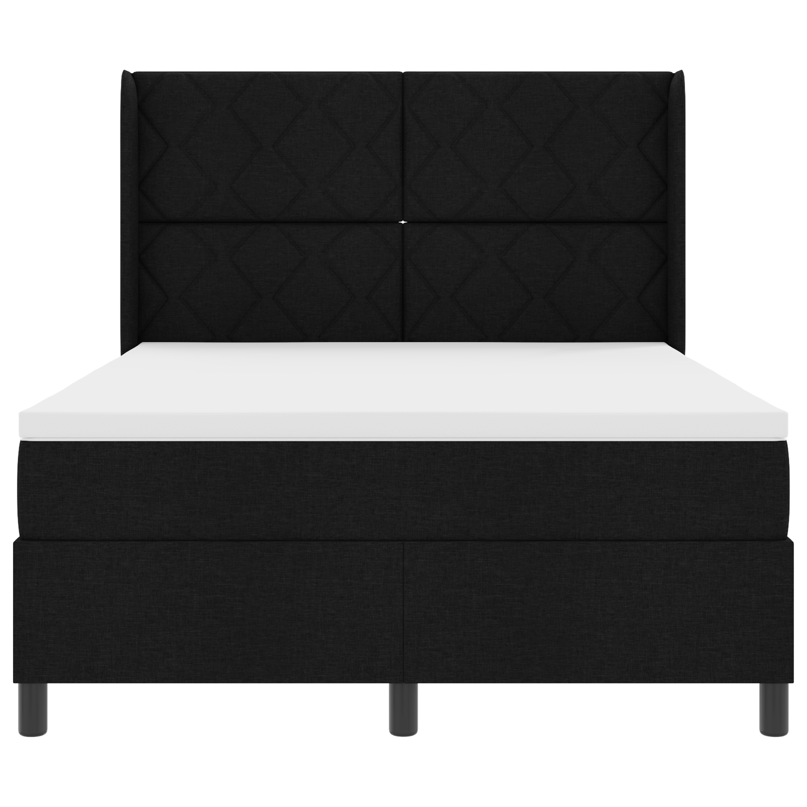Boxspringbed met matras stof zwart 160x200 cm