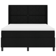 Boxspringbed met matras stof zwart 160x200 cm