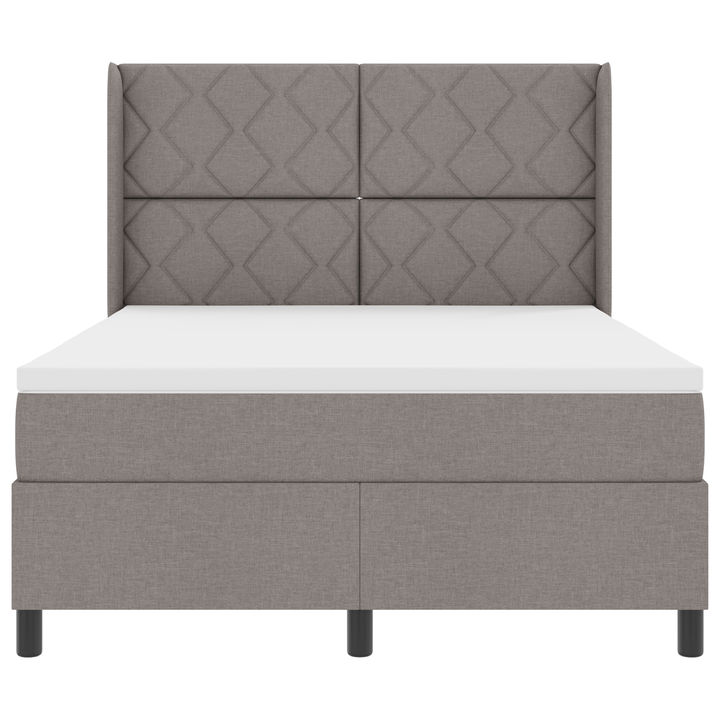 Boxspringbed met matras stof taupe 160x200 cm