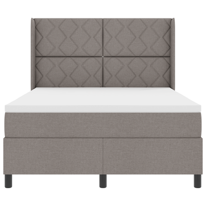 Boxspringbed met matras stof taupe 160x200 cm