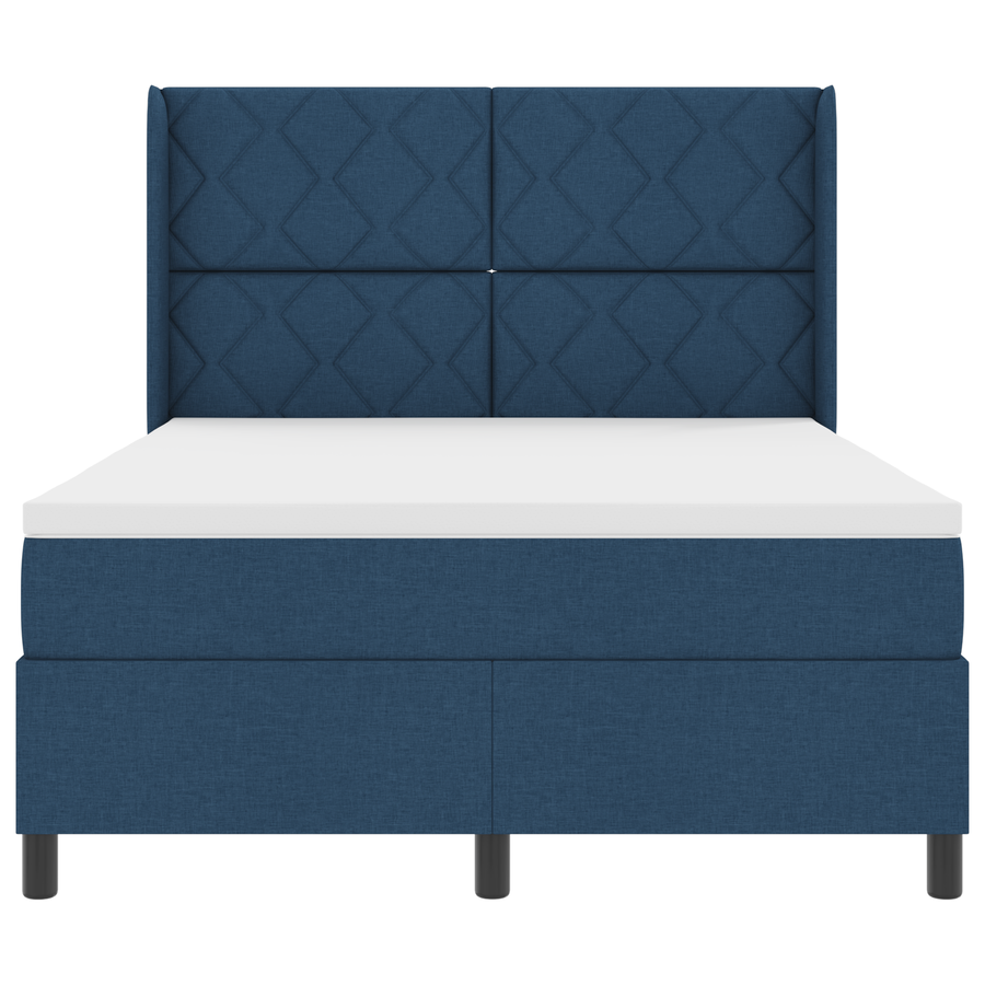 Boxspringbed met matras stof blauw 160x200 cm