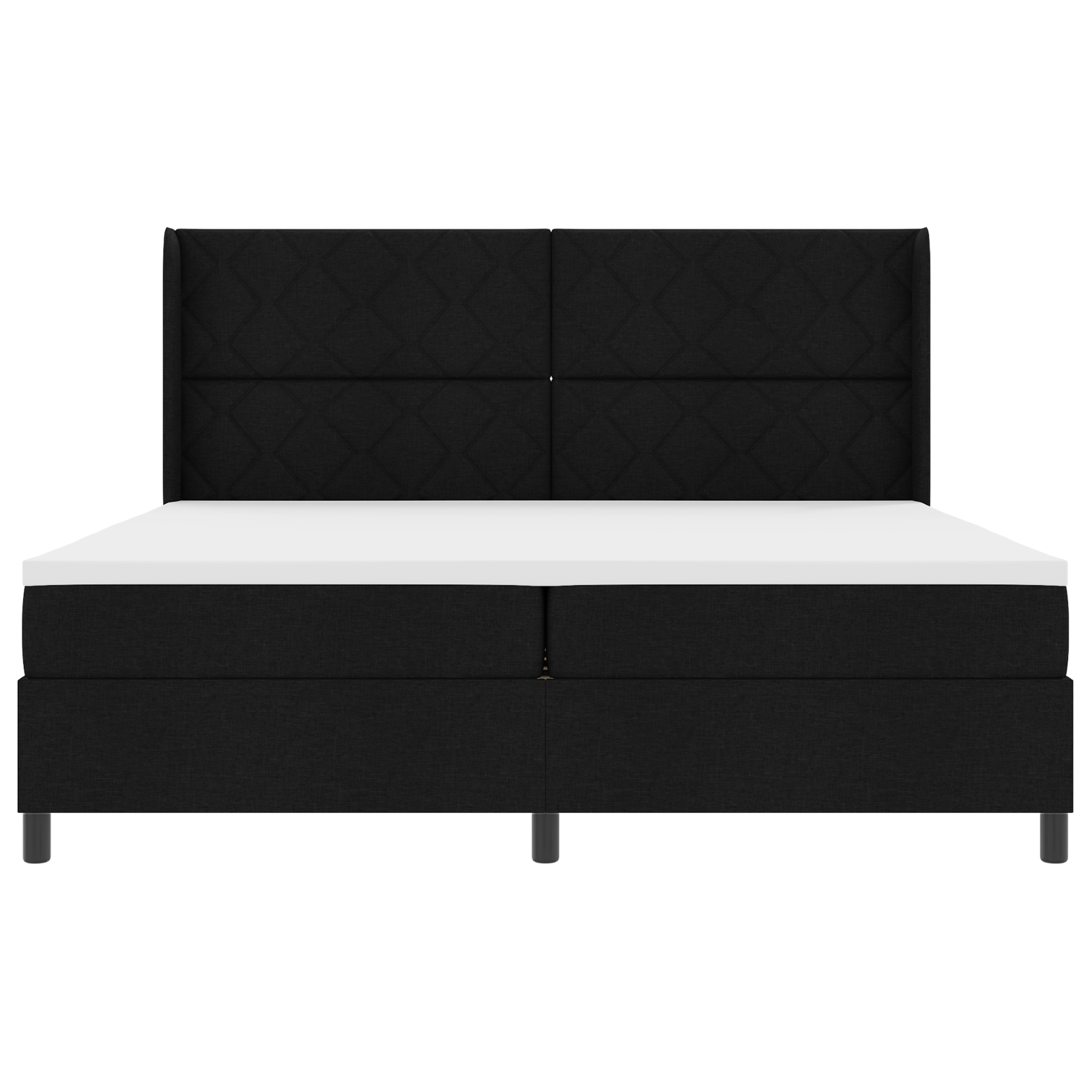 Boxspringbed met matras stof zwart 200x200 cm