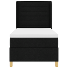Boxspringbed met matras stof zwart 80x200 cm