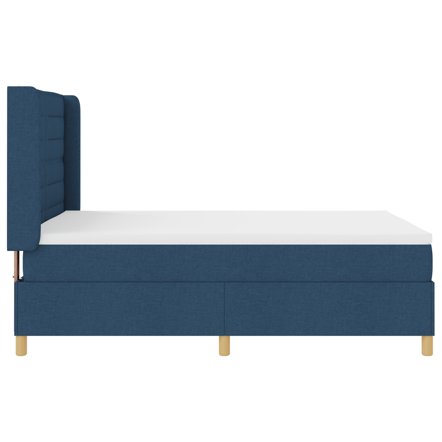 Boxspringbed met matras stof blauw 140x190 cm