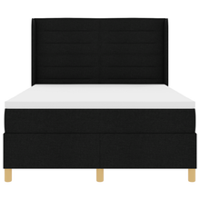 Boxspringbed met matras stof zwart 140x200 cm