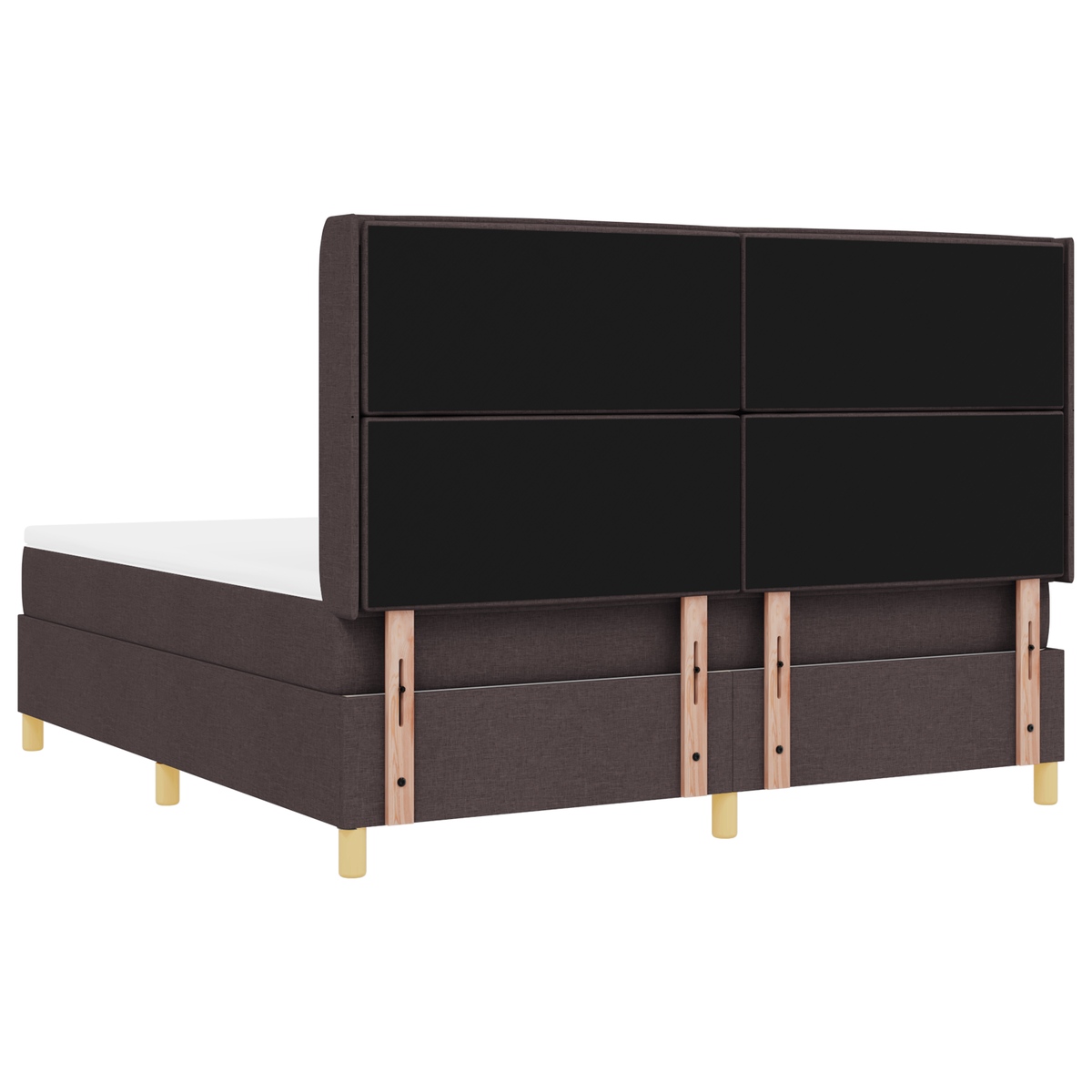 Boxspringbed met matras stof donkerbruin 180x200 cm
