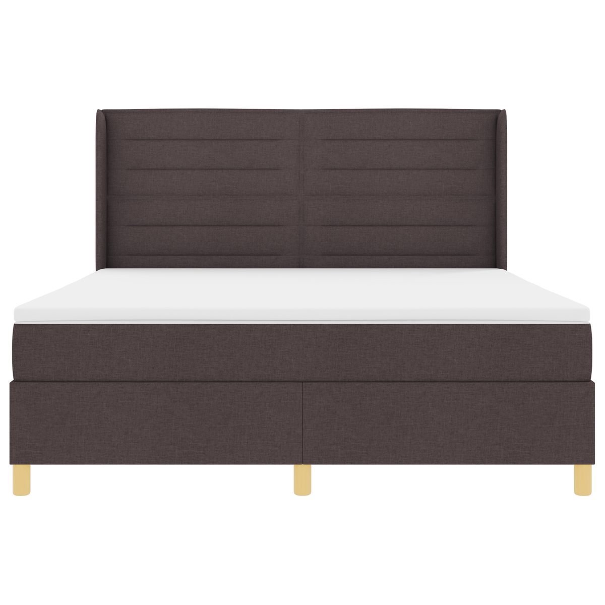 Boxspringbed met matras stof donkerbruin 180x200 cm