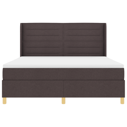 Boxspringbed met matras stof donkerbruin 180x200 cm