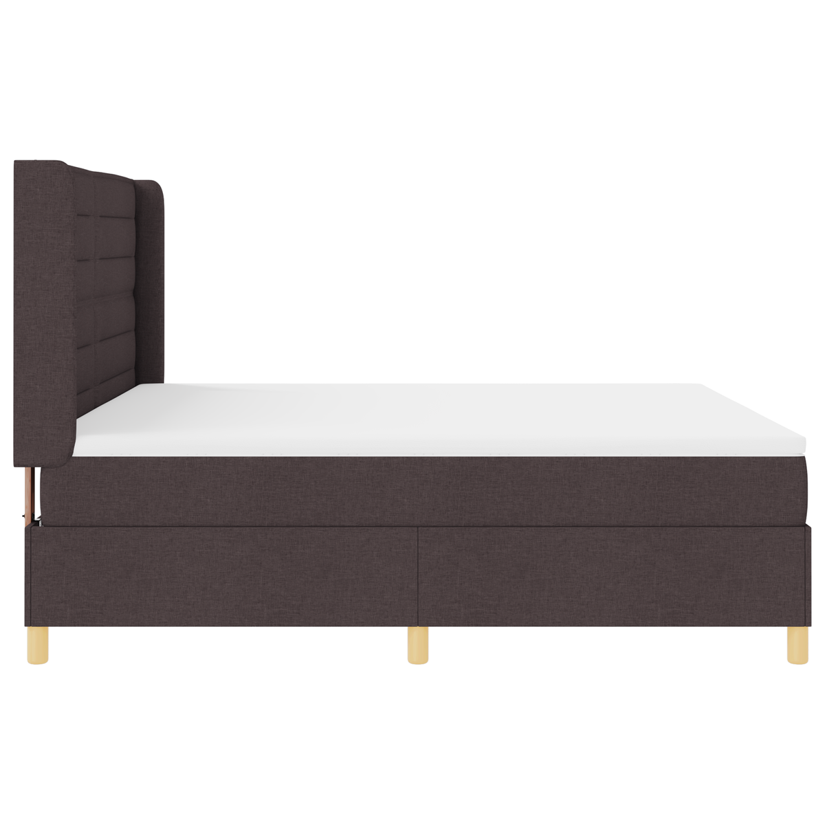 Boxspringbed met matras stof donkerbruin 180x200 cm