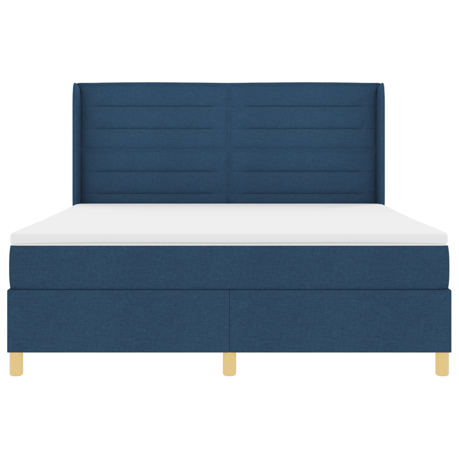 Boxspringbed met matras stof blauw 180x200 cm