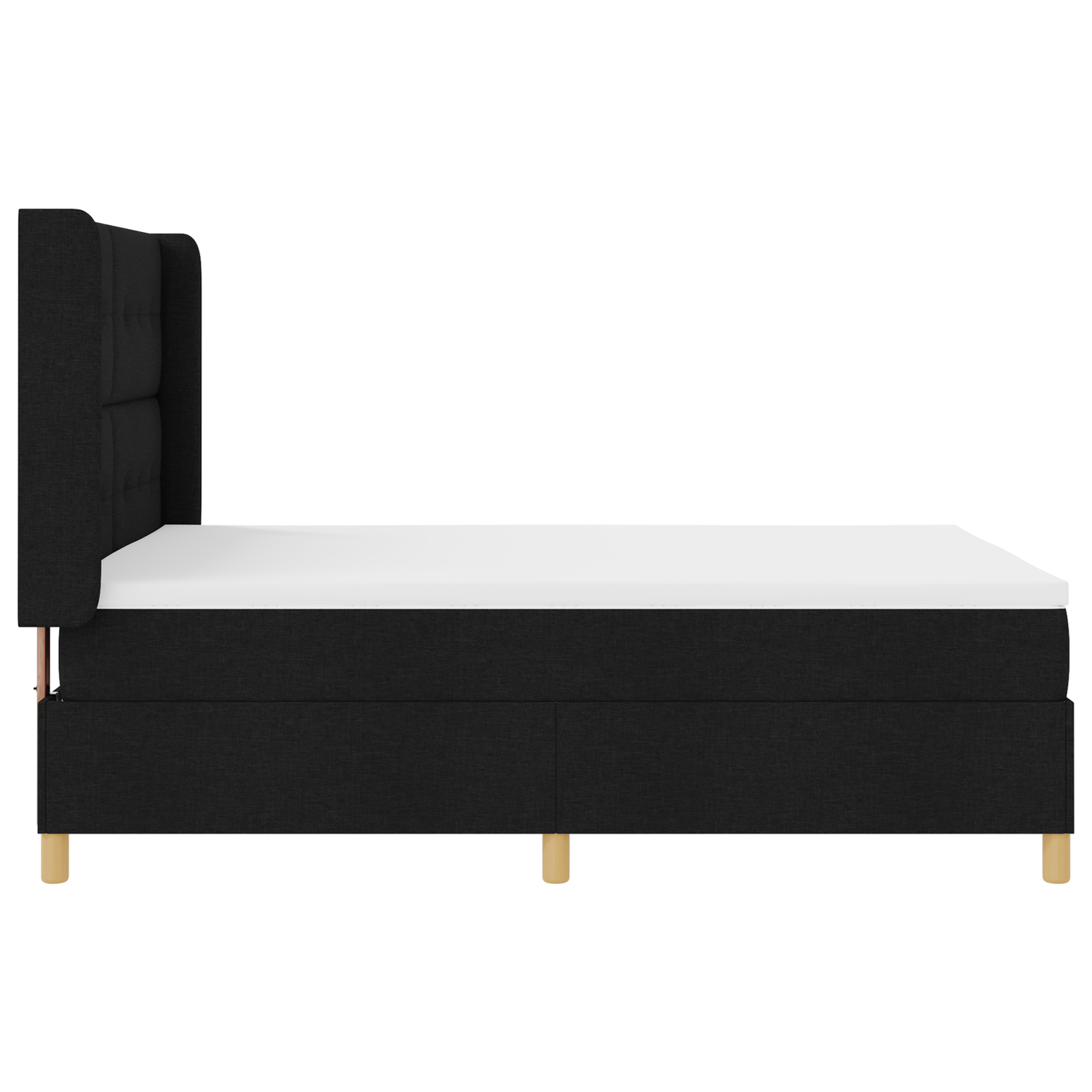 Boxspringbed met matras stof zwart 140x200 cm