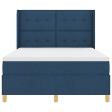 Boxspringbed met matras stof blauw 140x200 cm