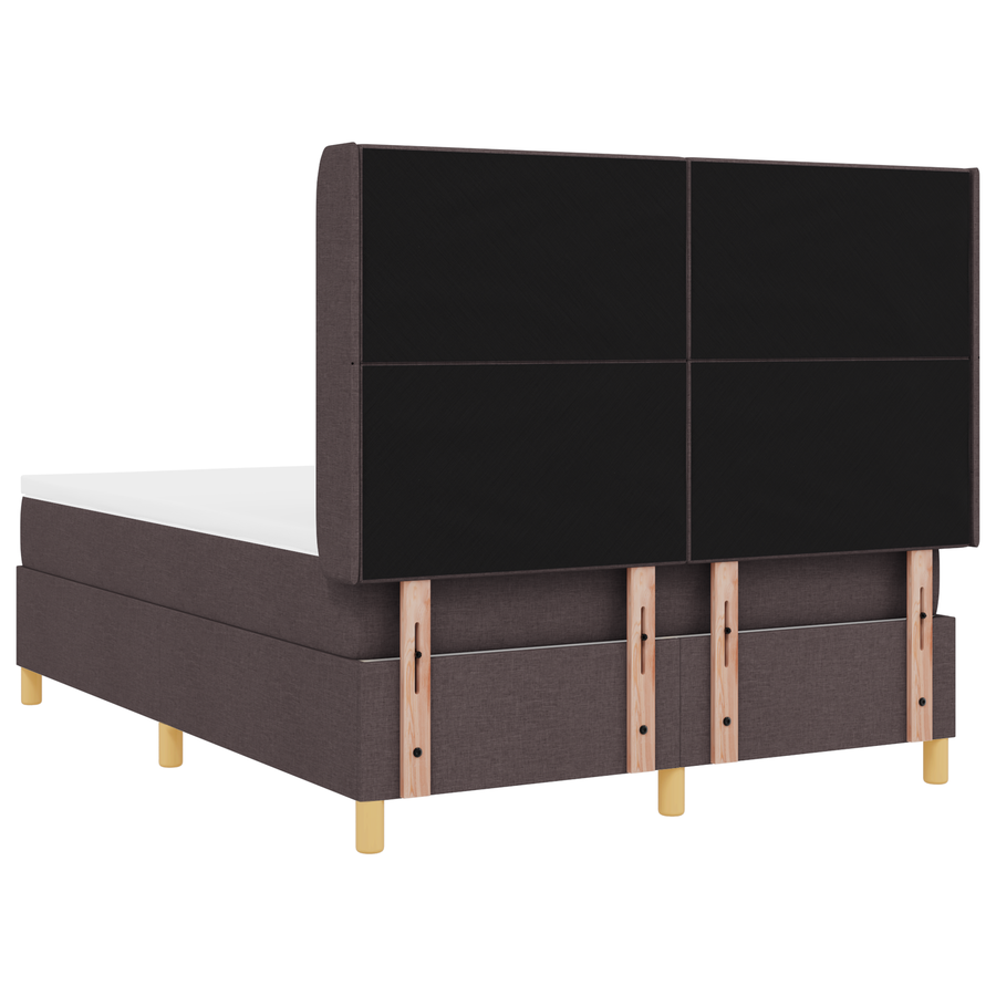 Boxspringbed met matras stof donkerbruin 160x200 cm