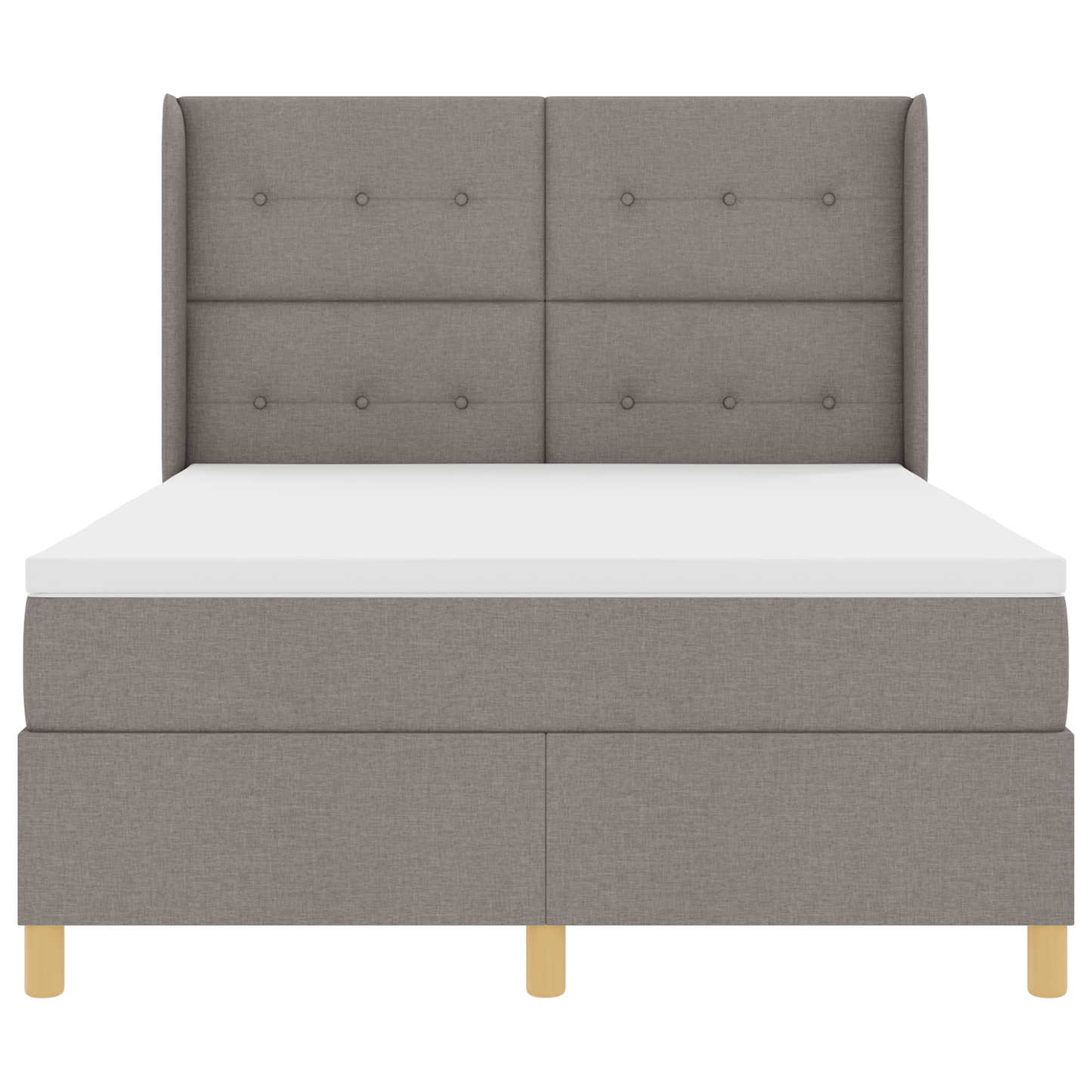 Boxspringbed met matras stof taupe 160x200 cm