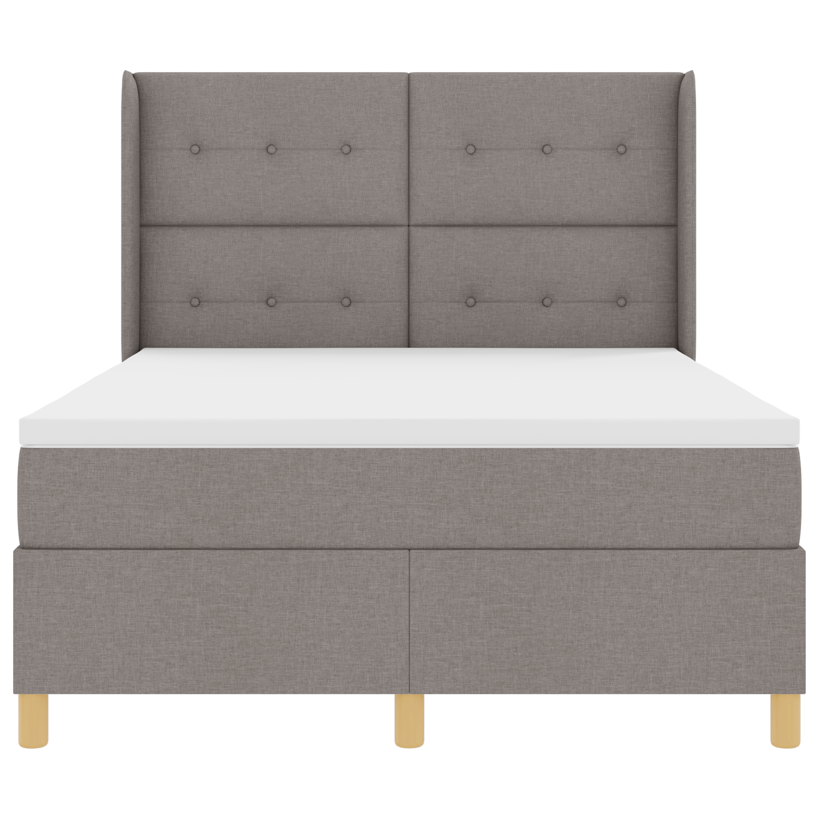 Boxspringbed met matras stof taupe 160x200 cm