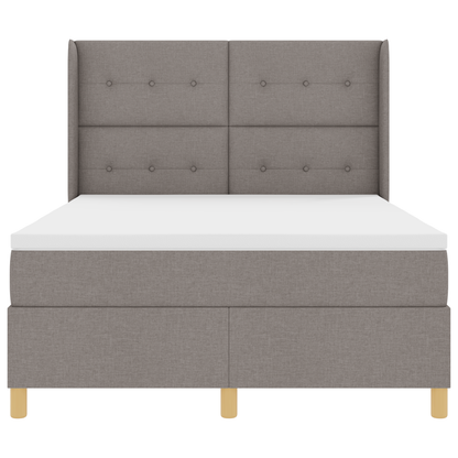 Boxspringbed met matras stof taupe 160x200 cm