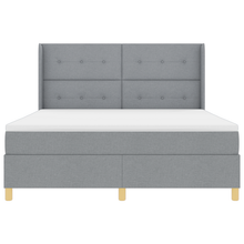 Boxspringbed met matras stof lichtgrijs 180x200 cm