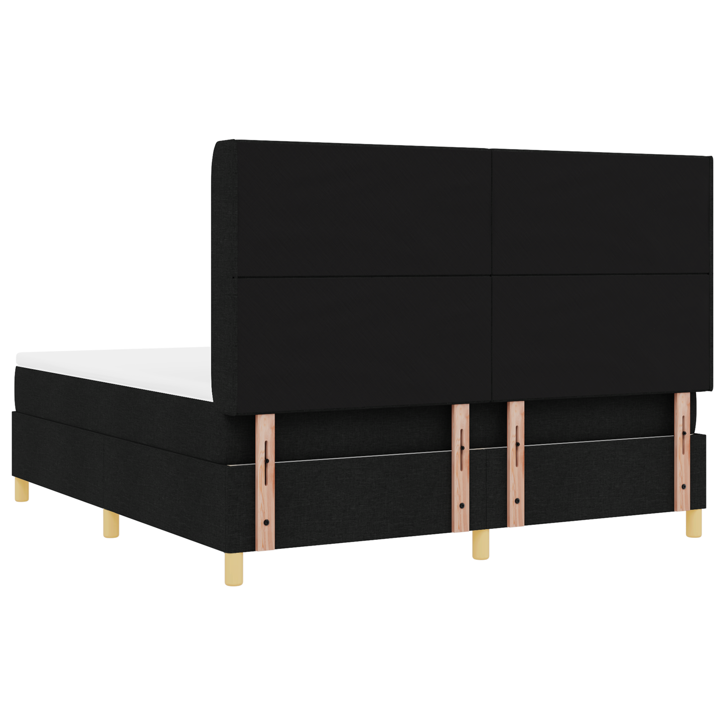 Boxspringbed met matras stof zwart 180x200 cm