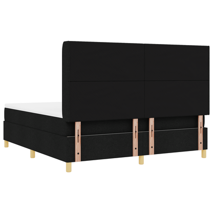 Boxspringbed met matras stof zwart 180x200 cm