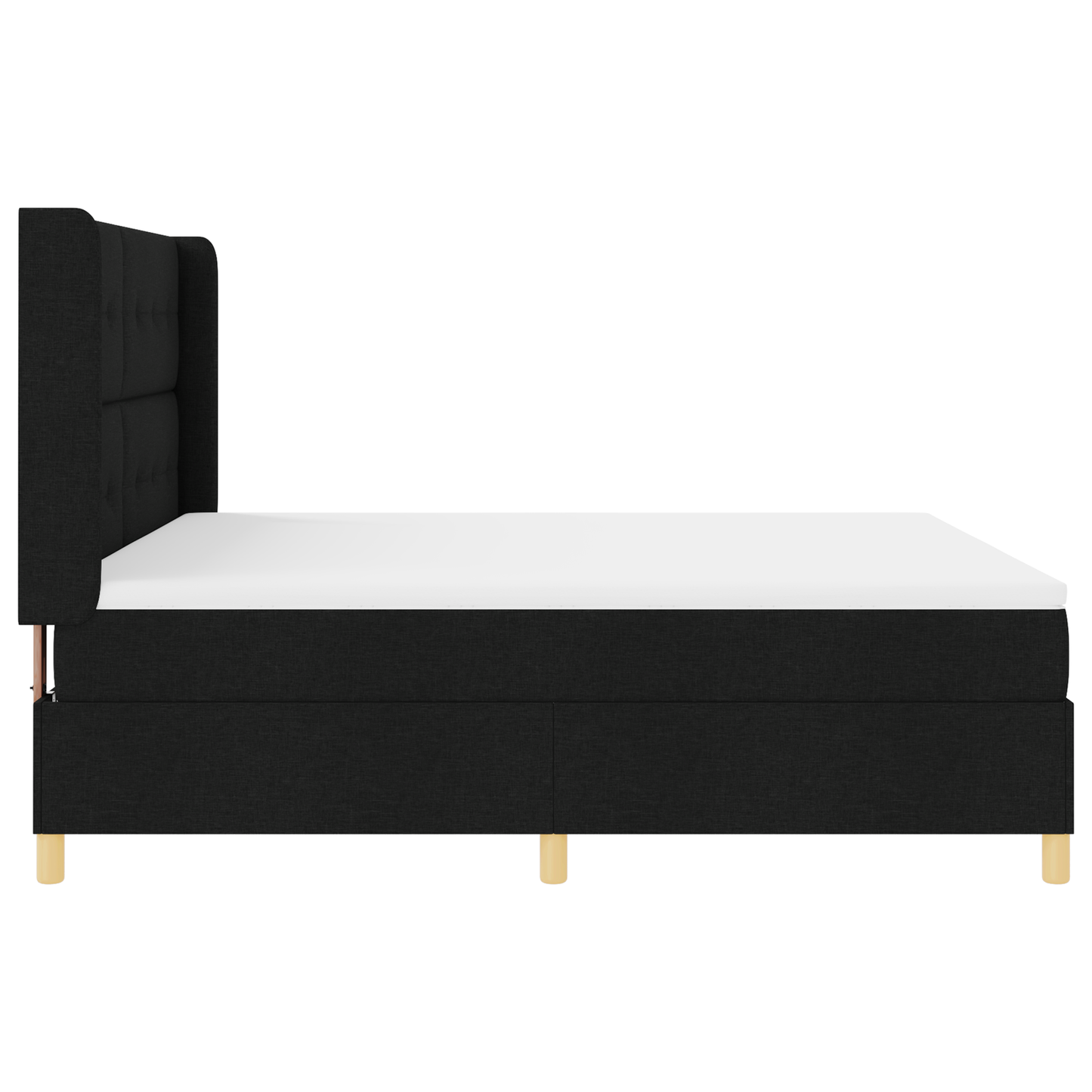 Boxspringbed met matras stof zwart 180x200 cm