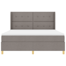 Boxspringbed met matras stof taupe 180x200 cm