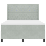 Boxspringbed met matras 160x200 cm lichtgrijs fluweel