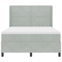 Boxspringbed met matras fluweel lichtgrijs 160x200 cm