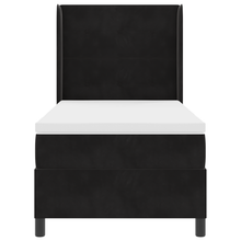 Boxspringbed met matras fluweel zwart 90x200 cm