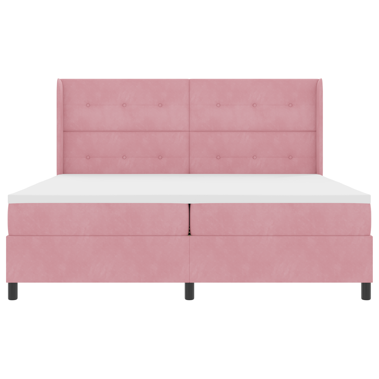 Boxspringbed met matras fluweel roze 200x200 cm