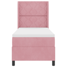 Boxspringbed met matras fluweel roze 80x200 cm