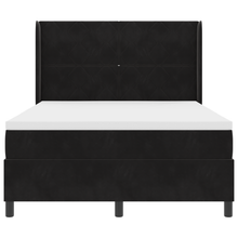 Boxspringbed met matras fluweel zwart 140x200 cm