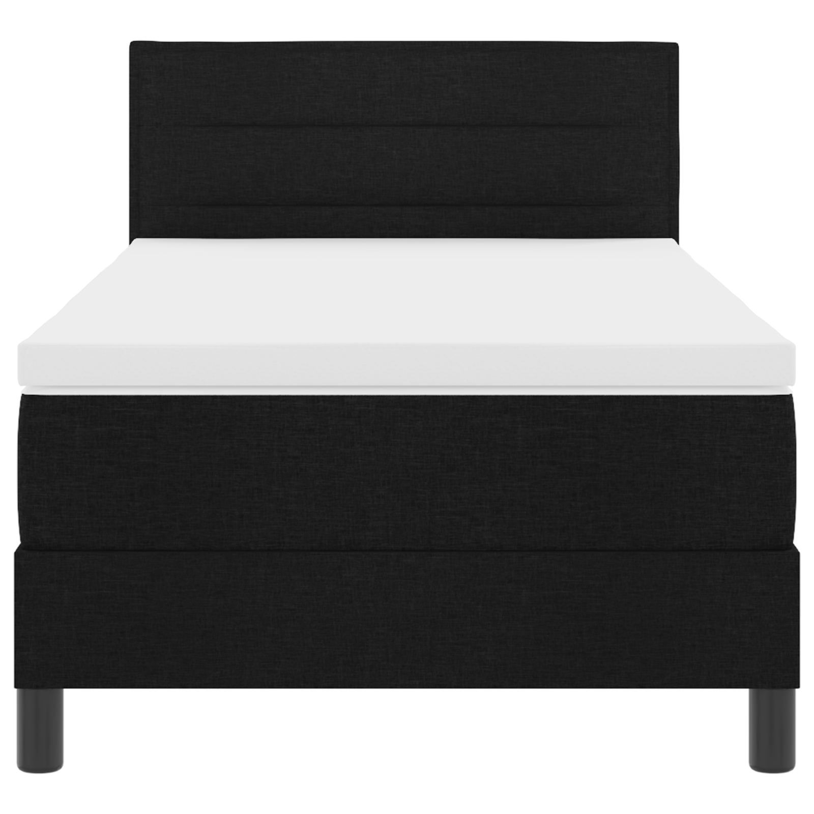 Boxspringbed met matras en LED stof zwart 90x190 cm