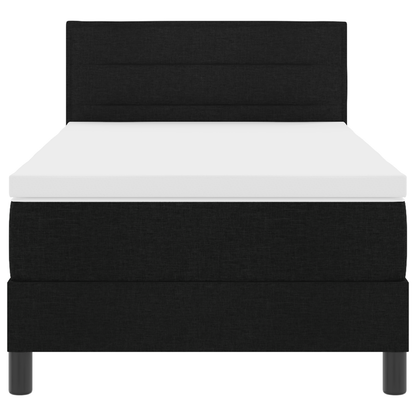 Boxspringbed met matras en LED stof zwart 90x190 cm