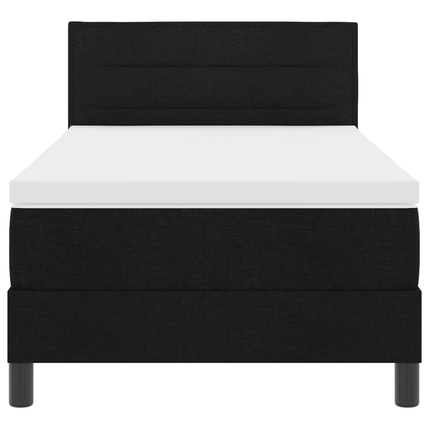 Boxspringbed met matras en LED stof zwart 90x200 cm