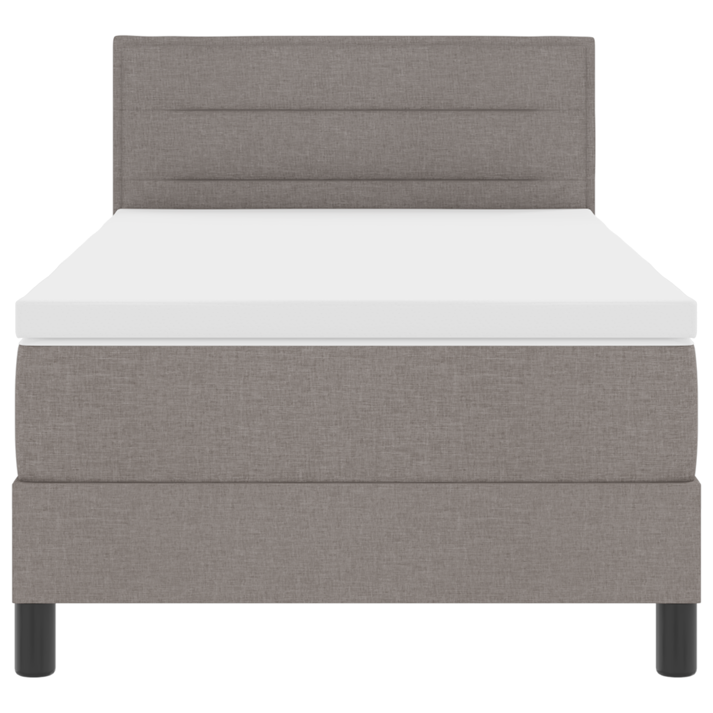 Boxspringbed met matras en LED stof taupe 90x200 cm