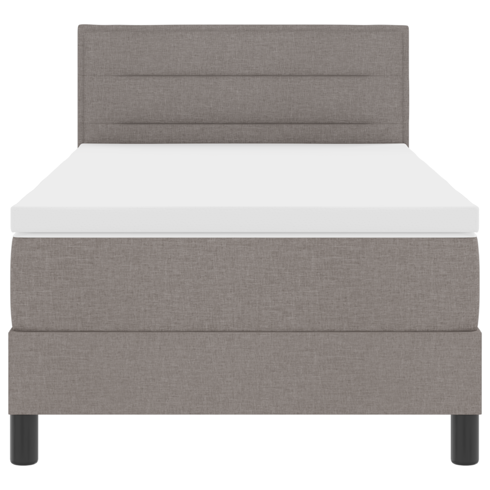 Boxspringbed met matras en LED stof taupe 90x200 cm