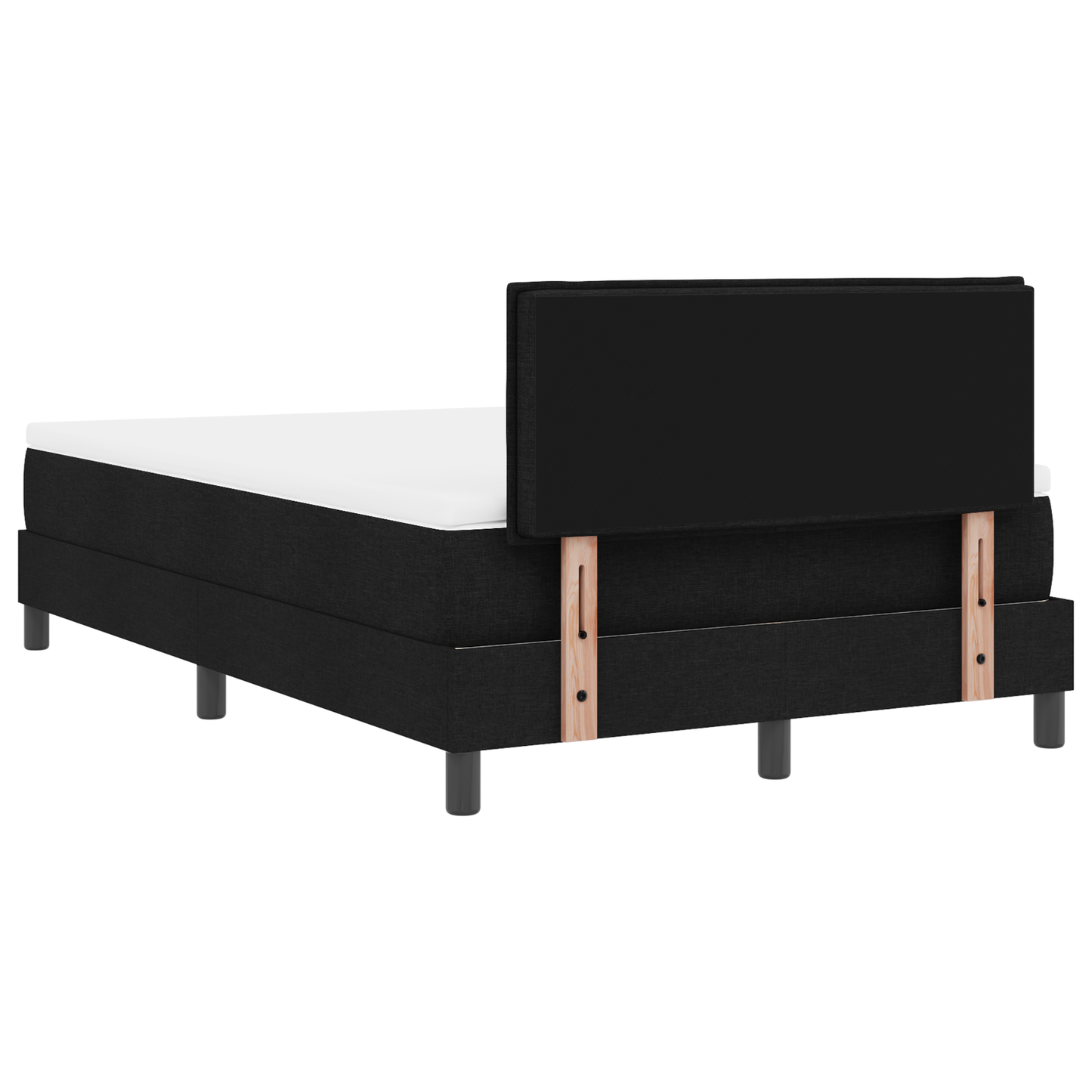 Boxspringbed met matras en LED stof zwart 120x200 cm