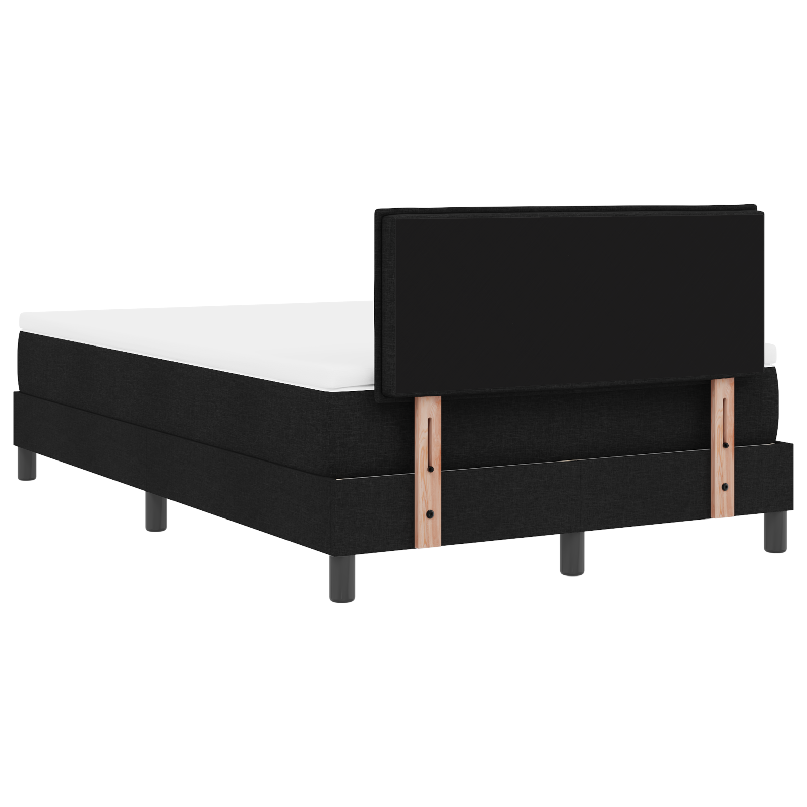 Boxspringbed met matras en LED stof zwart 120x200 cm
