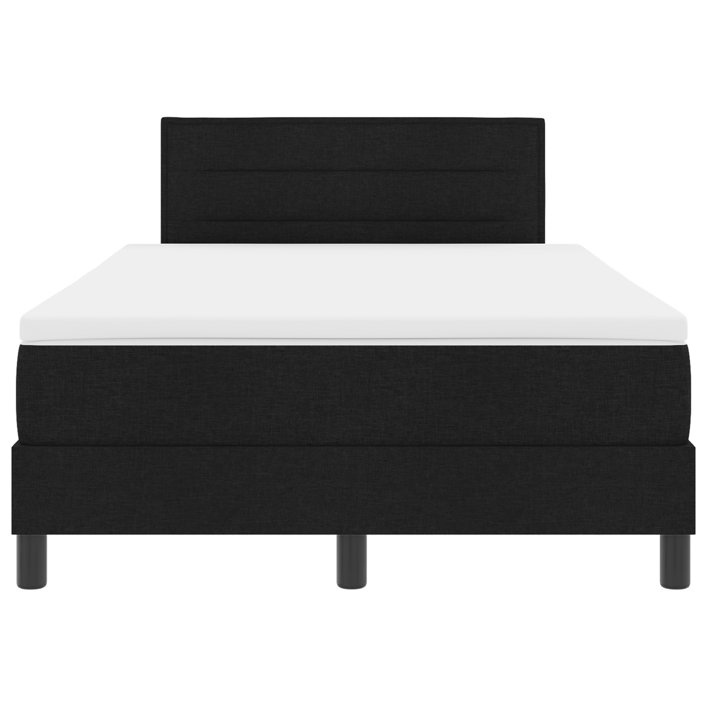 Boxspringbed met matras en LED stof zwart 120x200 cm