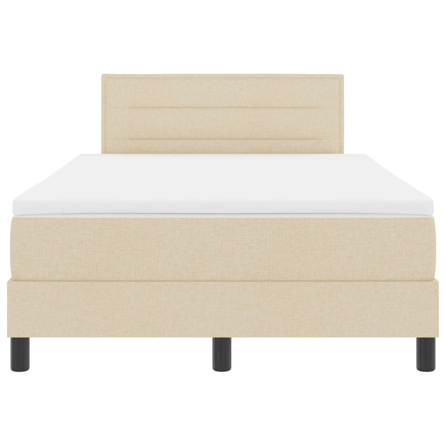Boxspringbed met matras en LED stof crèmekleurig 120x200 cm