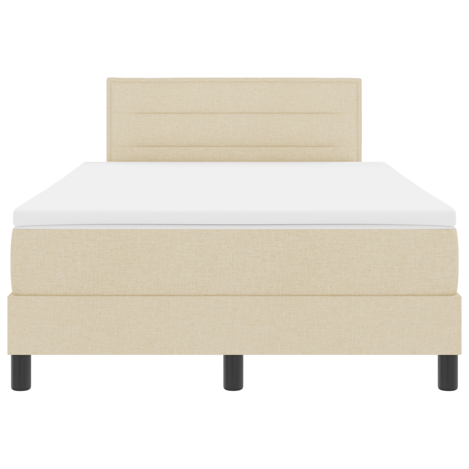 Boxspringbed met matras en LED stof crèmekleurig 120x200 cm
